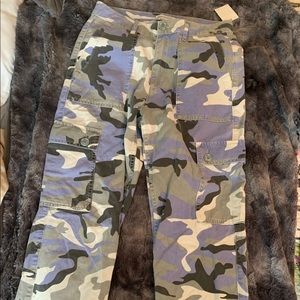 Long camo pants from Urban Outfitters